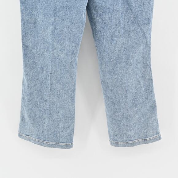 SPANX Jeans Womens Size LP Kick Flare Indigo Sky Pull On Stretch Blue Denim NEW - Picture 6 of 13